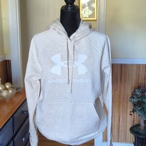 Under Armour Women's Cream Hoodie With Front Pockets